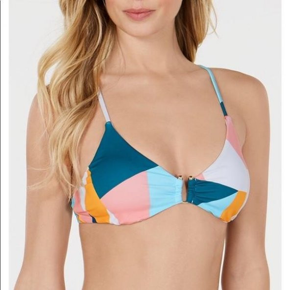 Geometri Bikini Üstü Mayo