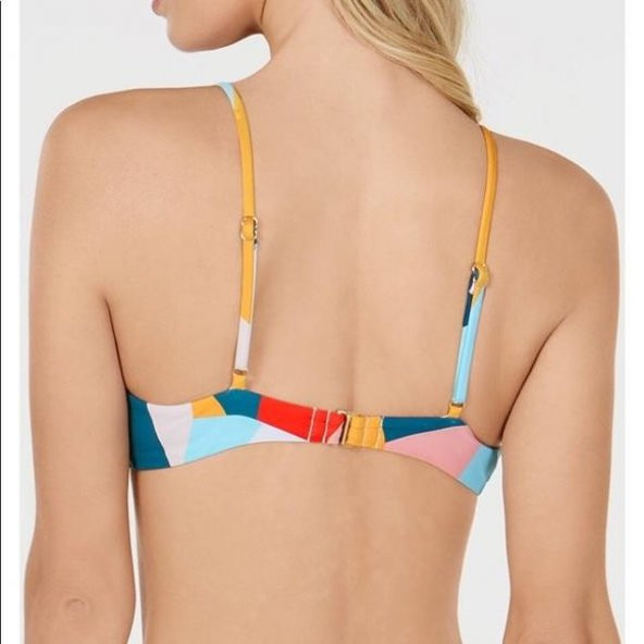 Geometri Bikini Üstü Mayo - 2