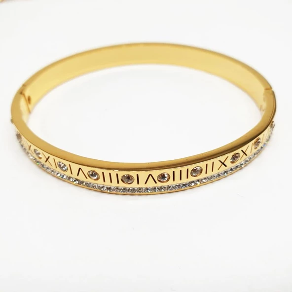 Roma Rakamlı Çok Taşlı Kadın Bileklik - 3