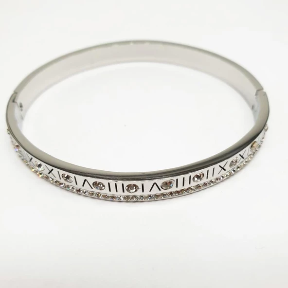 Roma Rakamlı Çok Taşlı Kadın Bileklik - 5