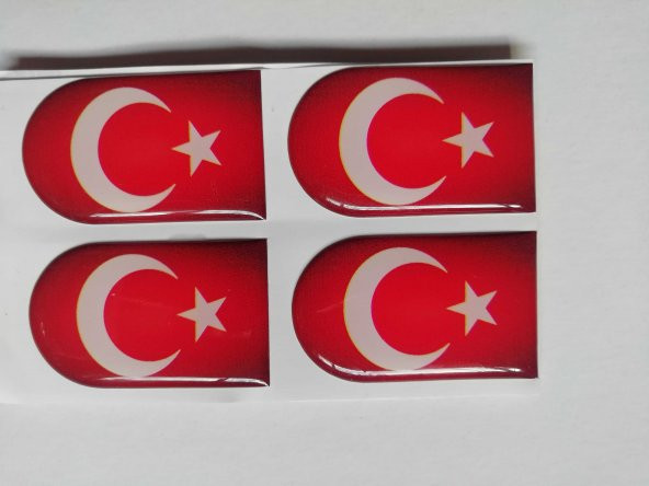 Sticker 4 Adet Türk Bayrağı Silah Şarjör Altı Yapıştırması