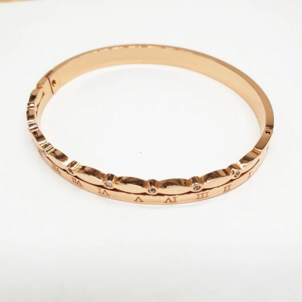 Roma Rakamlı Az Taşlı Kadın Bileklik - 7