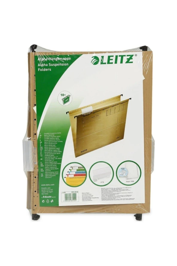 Leitz Askılı Dosya Telsiz Karton A4 10 LU Kahverengi 1915-30-00 - 2