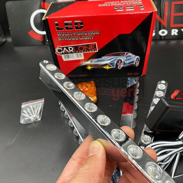 Panjur İçi Çakar 4x9 Ledli Kaliteli Ürün Uzaktan Kumandalı Polis Çakarı Makam Çakarı - 2