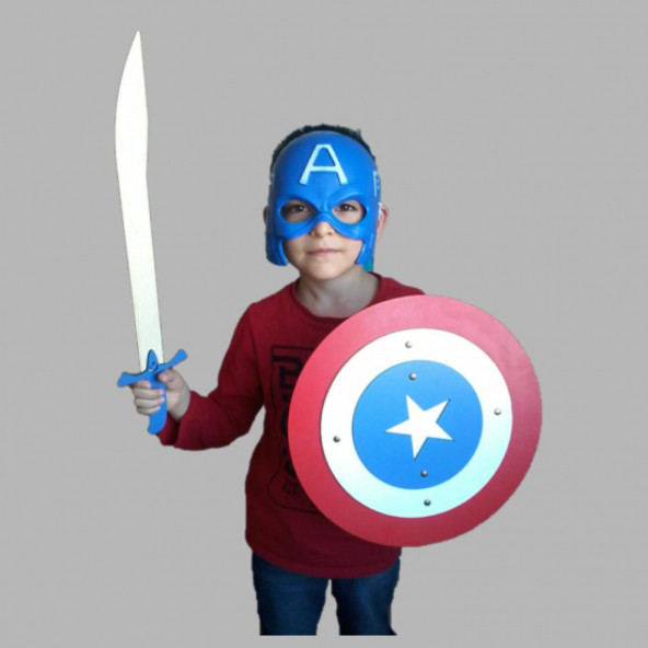 3'lü Oyuncak Seti, Kaptan Amerika Maskesi, Kalkanı ve Kılıcı