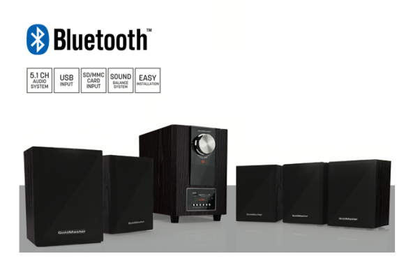 HOME-61 Bluetooth Radyolu 5+1 Ses Sistemi