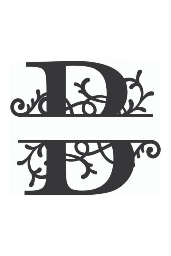Dekoratif Ahşap Harf B HARFİ Monogram Harf 1 Adet - 2