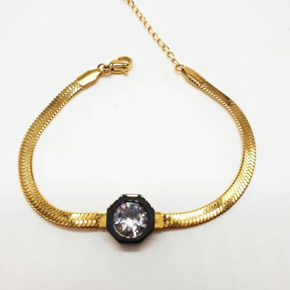 Balık Sırtı Taşlı Bayan Bİleklik - 7