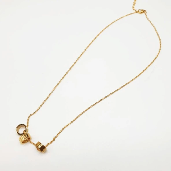 Üçlü Halka Model Kolye - 5