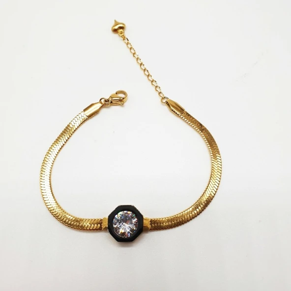 Balık Sırtı Taşlı Bayan Bİleklik - 10