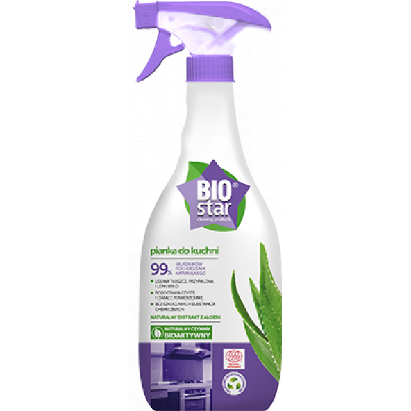 Biostar Bitkisel Mutfak Temizleme Köpüğü Aloe Vera Özlü 700 Ml