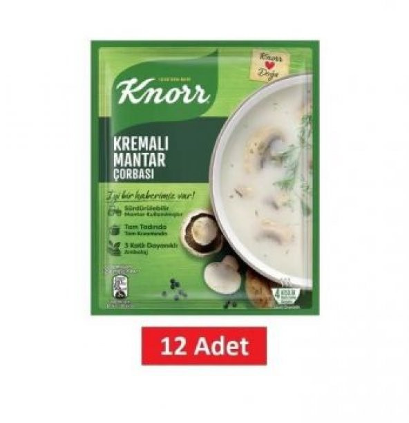 Knorr Kremalı Mantar Çorba 12 Adet