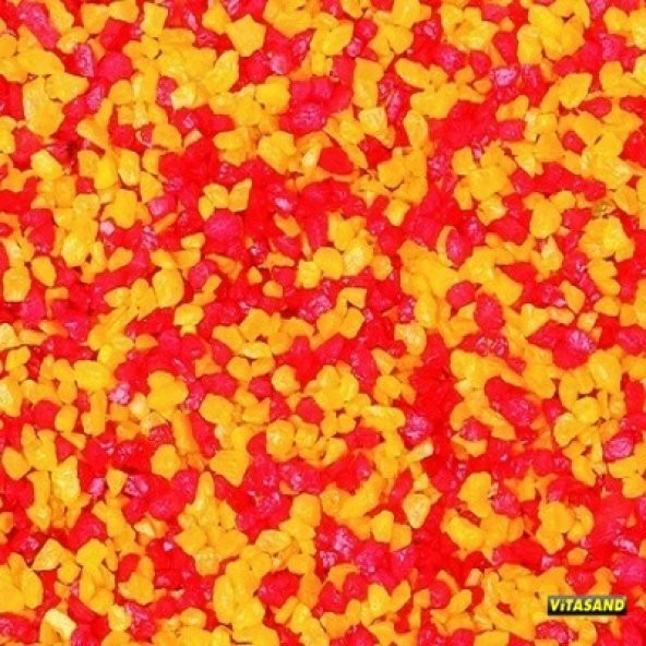 Vitasand REK133 Sarı Kırmızı Renkli kum 1kg  0,2mm