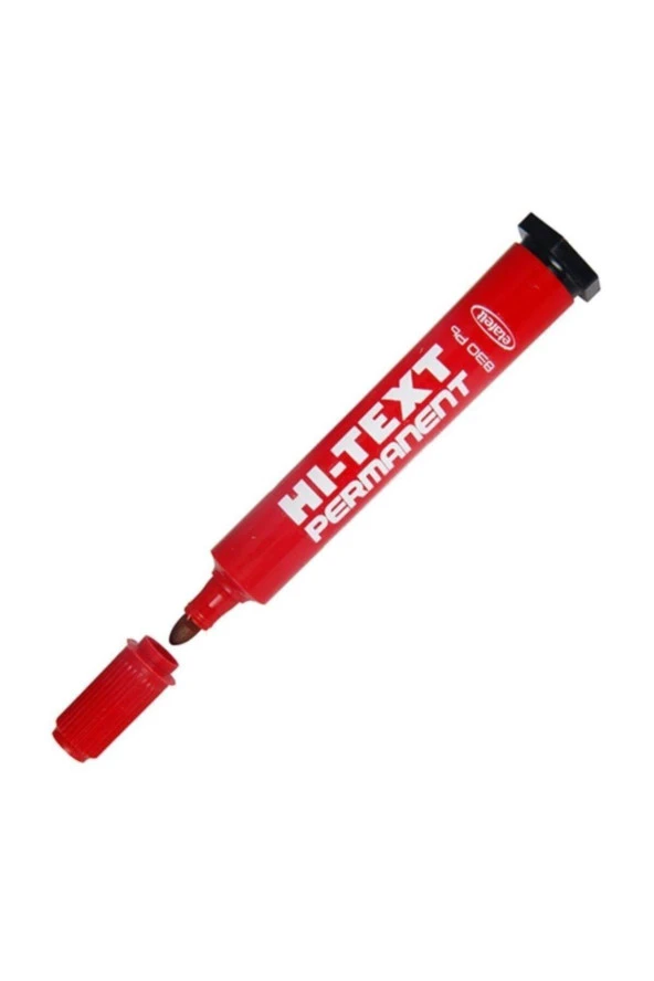 Hi-Text Markör Yuvarlak Uçlu Kırmızı Koli Kalemi (12 Li Paket)