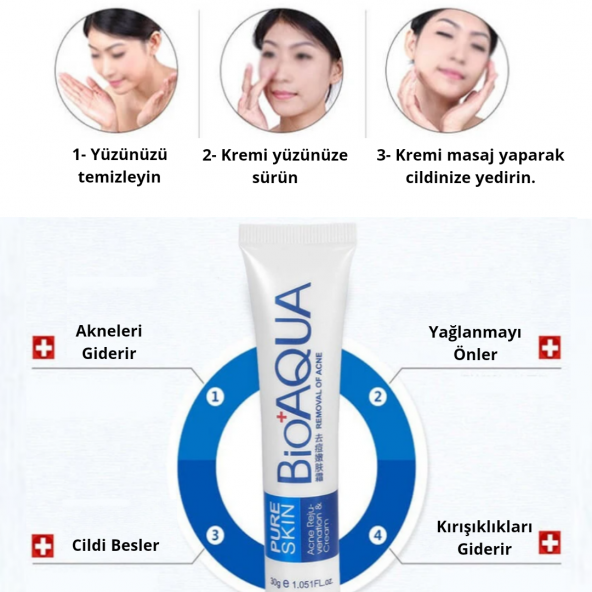 BioAqua Pure Skin Akne Sivilce Ve İz Kremi - 2