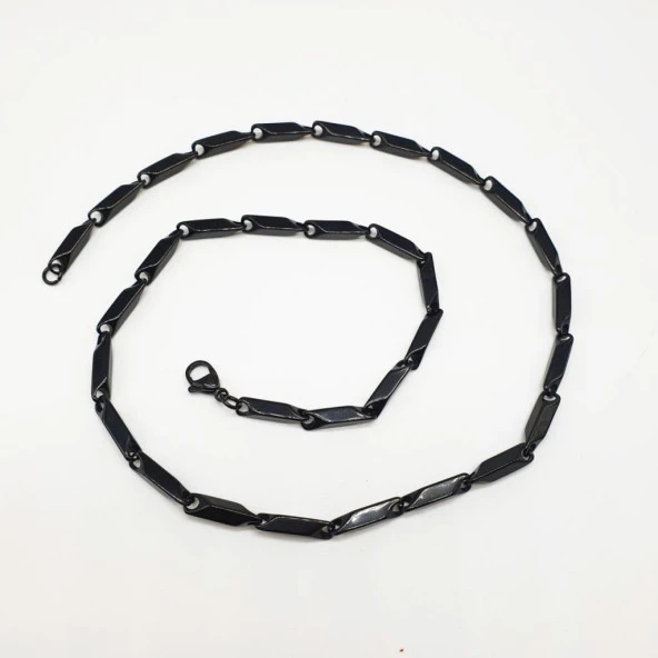 Kalın Model Siyah Renk Erkek Zincir - 6