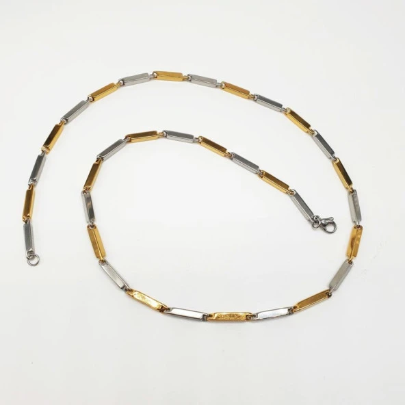 Altın ve Gümüş Renk Erkek Zincir - 2