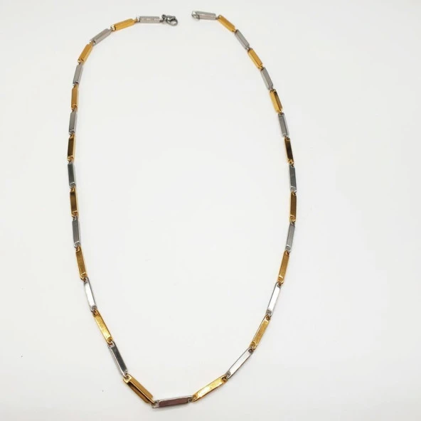 Altın ve Gümüş Renk Erkek Zincir - 3