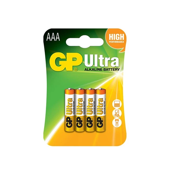 GP ULTRA 24AU-2UE4 AAA İnce Kalem Pil Alkalin 4Lü Paket ürün görseli 1