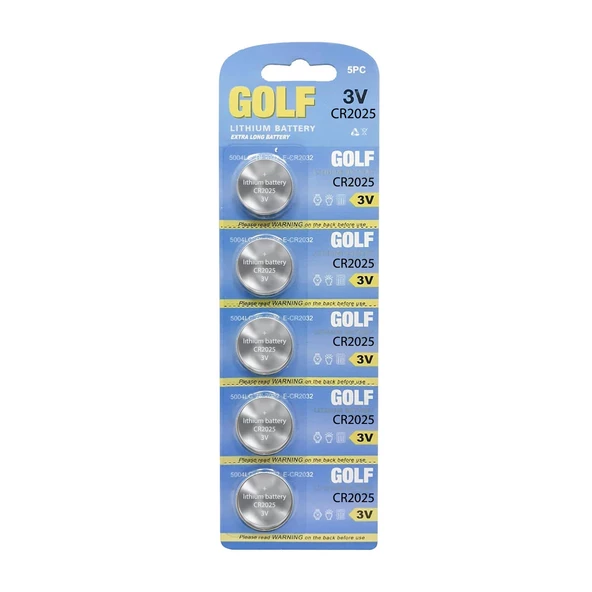 GOLF Pil Düğme 2025 3V 5Li Paket