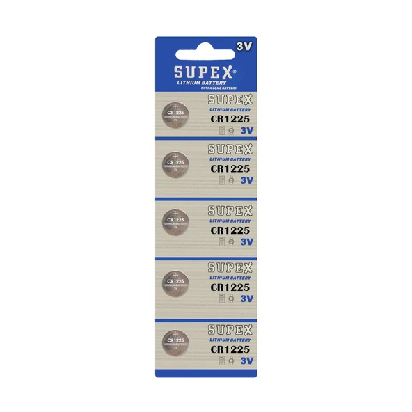 SUPEX Pil Düğme 1225 3V 5Li Paket
