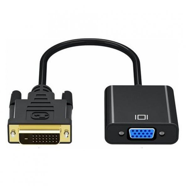 WellHise DVI 24+1 (DVI-D) to 15 Pin VGA Çevirici - 2