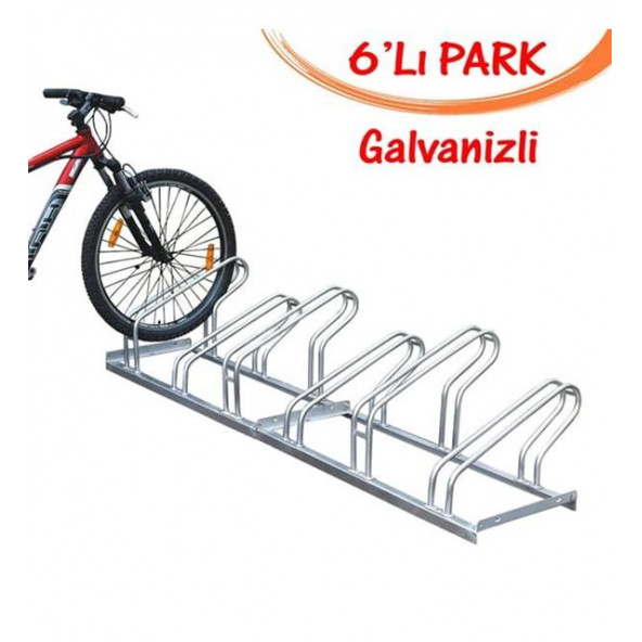 Bisiklet Park Yeri Bisiklet Park Demiri Galvanizli 6'lı 40x240 cm