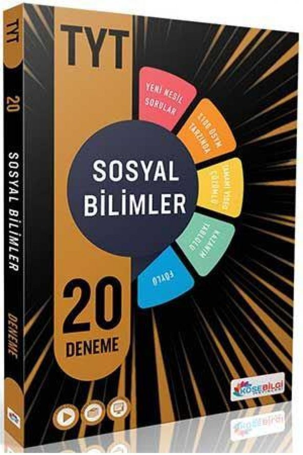 Köşebilgi Yayınları Tyt Sosyal Bilimler Video Çözümlü 20 Branş Deneme 2021-2022