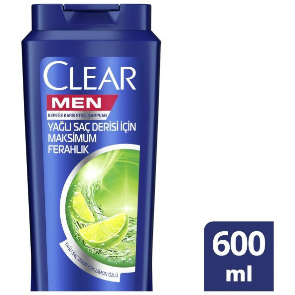 Clear Men Şampuan Yağlı Saç Derisi Büyük Boy 600 Ml