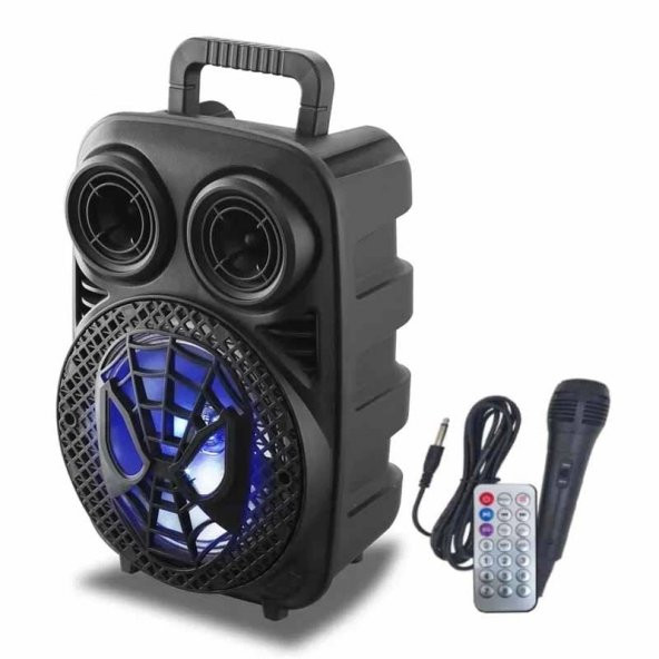 Taşınabilir Mikrofonlu Işıklı Parti Bluetooth Hoparlör Om-501