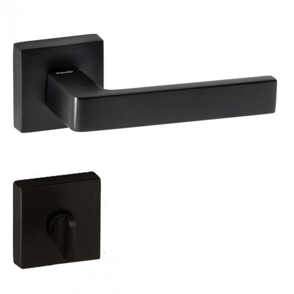 Doğanlar Karma Lüx Kare Rozetli Kapı Kolu Mat Siyah Oda - 3