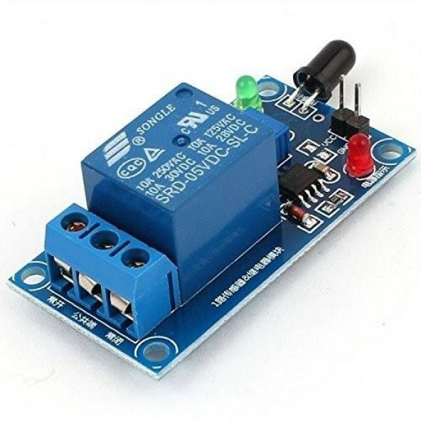 Alev Sensörlü 5v Tekli Röle Modülü - Arduino