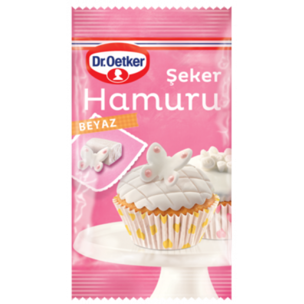Dr. Oetker Beyaz Şeker Hamuru (200 G.) '' Süsleme Glazürü (4 Tüp-76 G.) - 2