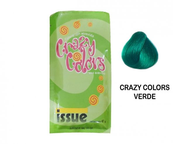 İssue Crazy Colors Yarı Kalıcı Saç Boyası 47 Gr - Verde Crazy