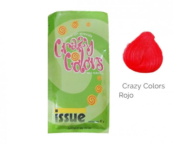 İssue Crazy Colors Yarı Kalıcı Saç Boyası 47 Gr - Rojo Crazy