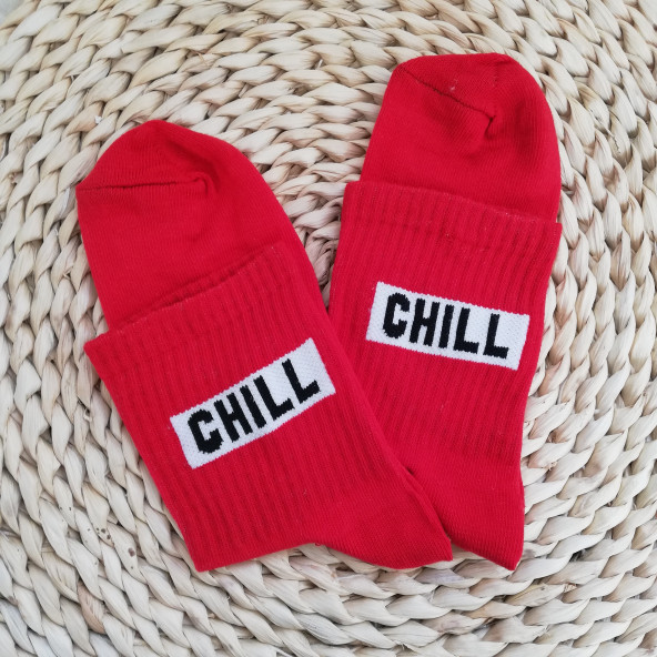 Kırmızı Chill çorap