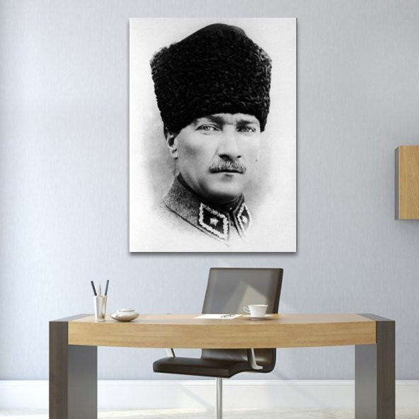 DECOBRITISH Çerçevelet Karakalem Atatürk Portresi 35 x 50 cm-2
