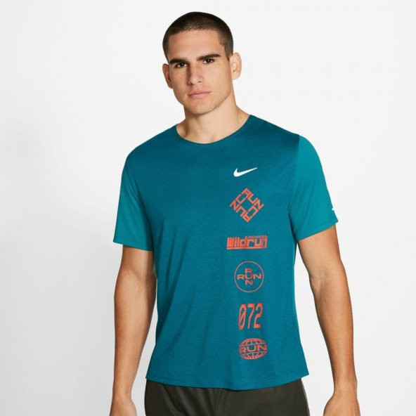 Nike Dri-FIT Miler Wild Run Erkek Tshirt CU6038-381