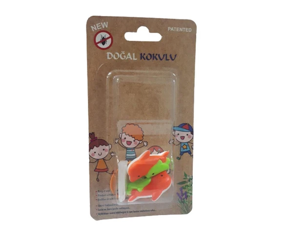 Headlice Stopper Bit Tokası Doğal Kokulu Balık Turuncu Yeşil