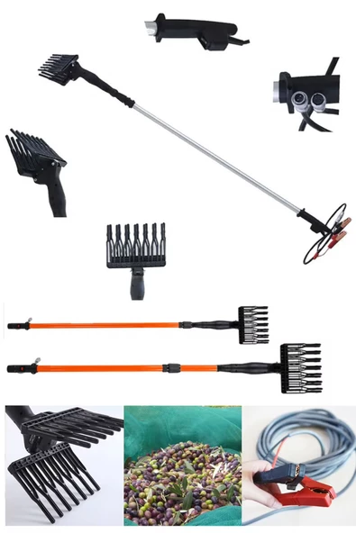 12V Teleskopik Uzayabilen Zeytin Silkeleme Hasat Makinas Zeytin Sallama Makinesi 1000W - 2