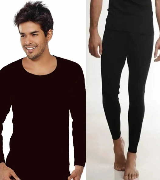 Tutku Erkek Kışlık İnterlok Pamuk'lu Alt Üst İçlik Set  - 1 Set  Ekru XXL - XXXL - Resim 3