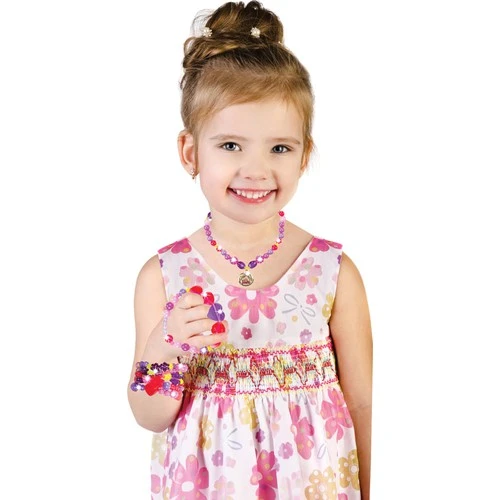 Dede Barbie Takı Seti Renkli Boncuklar Kız Oyuncak Bileklik Seti 03181 - Resim 5