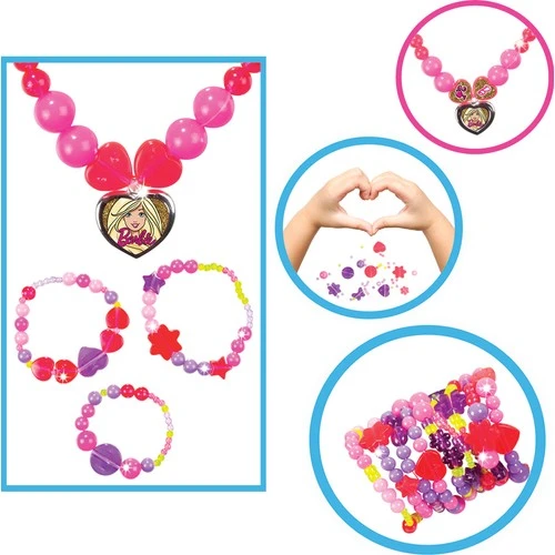 Dede Barbie Takı Seti Renkli Boncuklar Kız Oyuncak Bileklik Seti 03181 - Resim 3