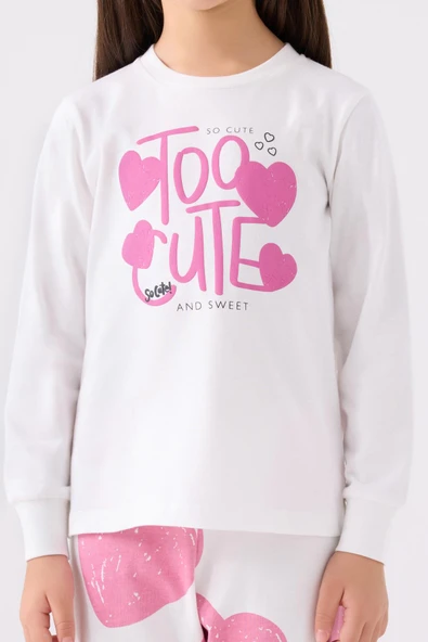 Roly Poly 3471 Garson Kız Çocuk Krem Uzun Kol Pijama Takım - 4