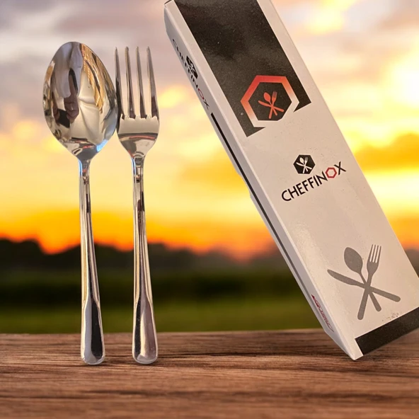 Cheffinox Akdeniz Model 430 Çelik 12 Parça 6 Kişilik Yemek Seti ürün görseli