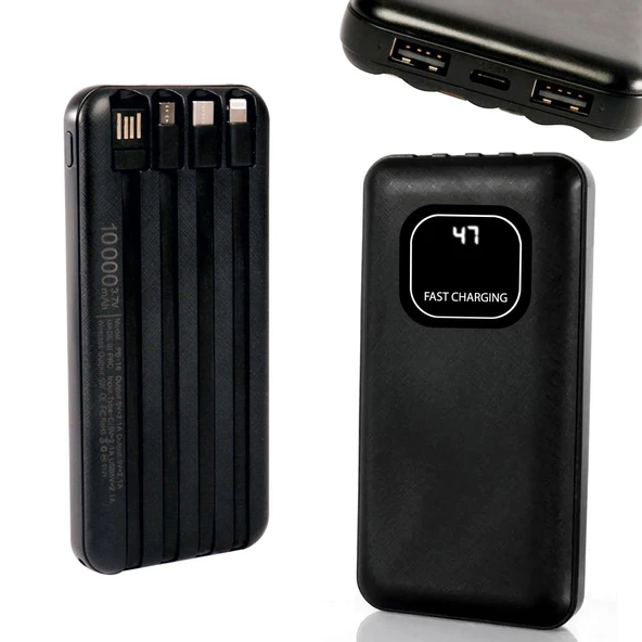 POWERBANK 10000 MAH IPHONE MICRO TYPE-C 2XUSB ESCOM