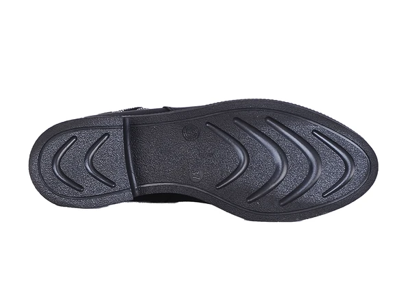 Moda Ayakkabı 158 Siyah Kadın Düz Bot Ayakkabı - 4