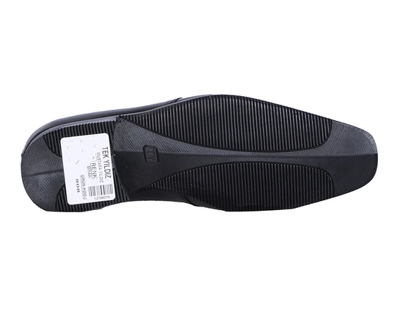 Tek Yıldız 808 Siyah % 100 Deri Erkek Klasik Ayakkabı - Resim 6