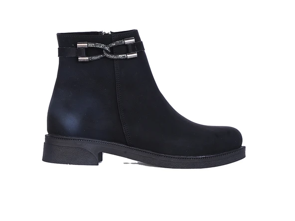 Moda Ayakkabı 158 Siyah Kadın Düz Bot Ayakkabı - 2