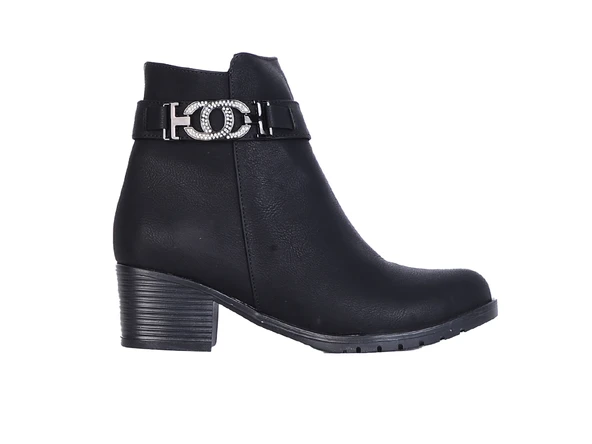 Moda Ayakkabı 157 Siyah Kadın Topuklu Bot Ayakkabı - 2